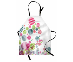 Abstract Striped Dots Apron