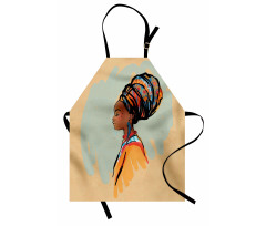 Etnik Mutfak Önlüğü Afrikalı Kadın