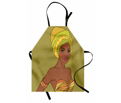 Fashion Lady with Earrings Apron