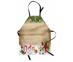 Pine Wood Planks Snow Apron