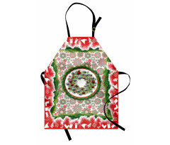 Fir Wreath Ornaments Apron