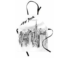 Vintage Hand Drawn City Apron