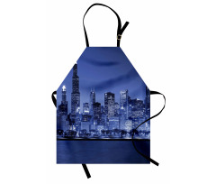 Chicago Skyline Night Apron