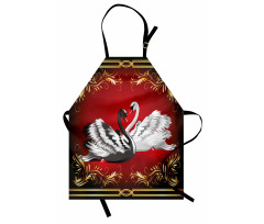 Romantic Swan Couple Apron