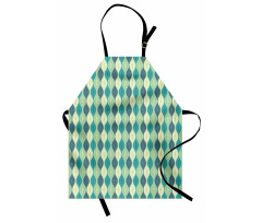 Oval Curved Lines Dots Apron