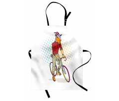 Hipster Goat on Bicycle Apron