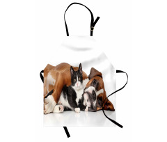 Cat Dog Friendship Apron