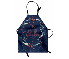 Romantic Floral Wreath Apron