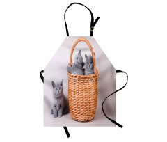 British Cats in Basket Apron
