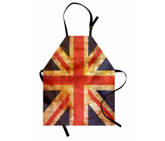 Union Jack Motif Grunge Apron