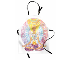 Woman in Lotus Position Apron
