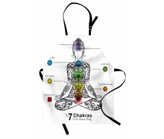 7 Chakra Signs Ornate Apron