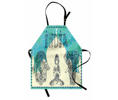 Elephant Hamsa Taj Mahal Apron