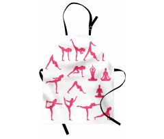 Pink Silhouettes Flexing Apron