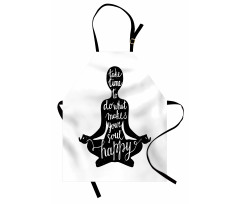 Silhouette with Writing Apron