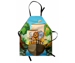 Floating Boat with Animals Apron