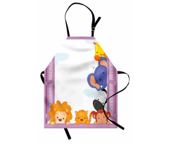 Animals Peeping Window Apron