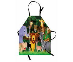 Exotic Jungle Cheerful Fun Apron