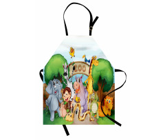 Playful Outdoors Animals Apron