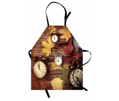 Clocks with Dry Leaves Apron