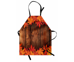 Leaves on the Wooden Board Apron