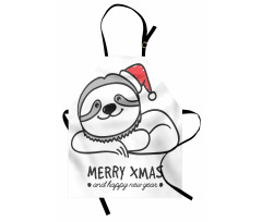 Sloth Christmas Hat Apron