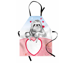 Romantic Sloth in Love Apron