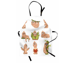 Different Posed Animals Apron