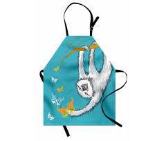 Sketchy Sloth Butterflies Apron