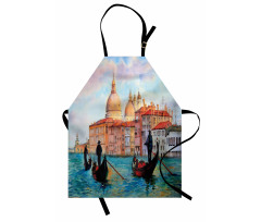 Watercolor Serene City Apron