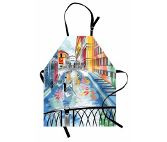 Colorful Sketch Bridge Apron