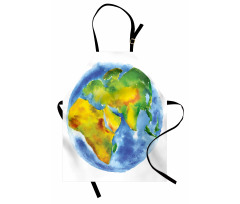 Globe of Earth Watercolors Apron