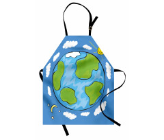 Kids Drawing of Planet Apron