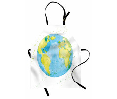 Watercolor Style Planet Apron