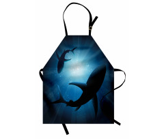 Fish Silhouettes Swimming Apron