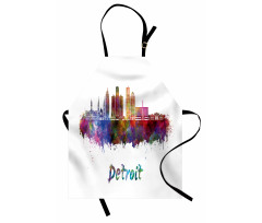 Watercolor Art Skyline Apron