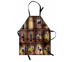 Grapes Meat Drink Collage Apron