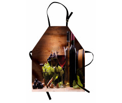 Romantik Mutfak Önlüğü Üzüm ve Şaraplar
