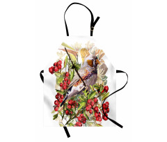 Colorful Bird and Shrubs Apron