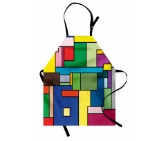 Vivid Mondrian Squares Apron