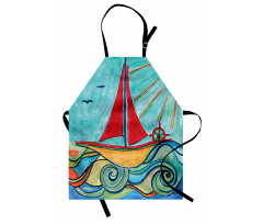 Ship in Waves in Sea Apron