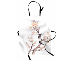 Chinese Paint of Flowers Apron
