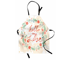 Hello My Love Typography Apron