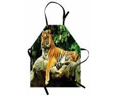 Big Cat Resting in Forest Apron