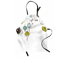 Abstract New Year China Apron