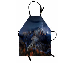 Italy Mountains Milky Way Apron