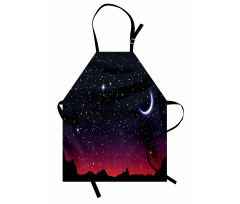 Red Sky Starry Landscape Apron