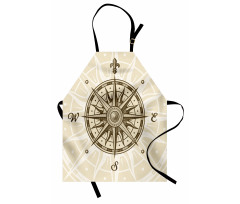 Sun Motifs Sepia Apron