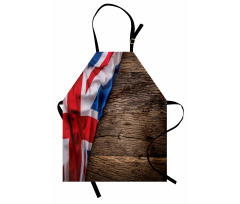 Flag on Oak Board Apron