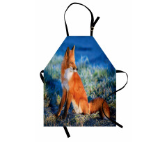 Serene Cold Autumn Field Apron